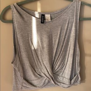 H&M gray cropped tank